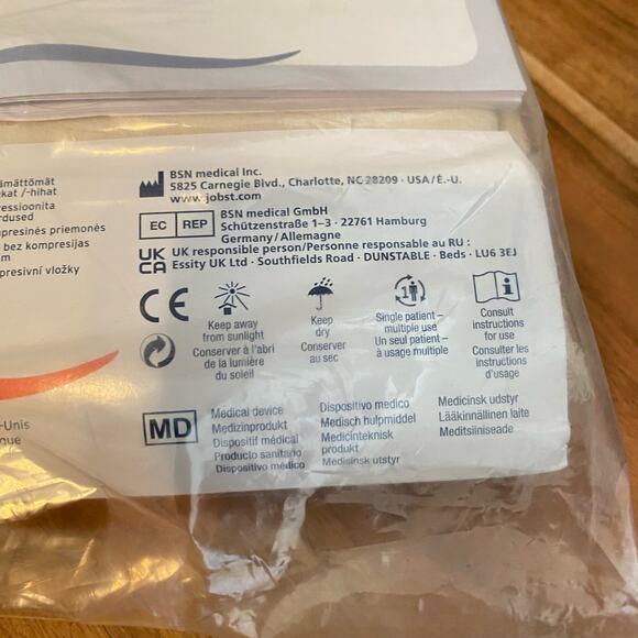 Jobst Farrowwrap Knee High Non Compressive Liner Lrg 76669-04 Soft Terry 3 Pack - Picture 5 of 8